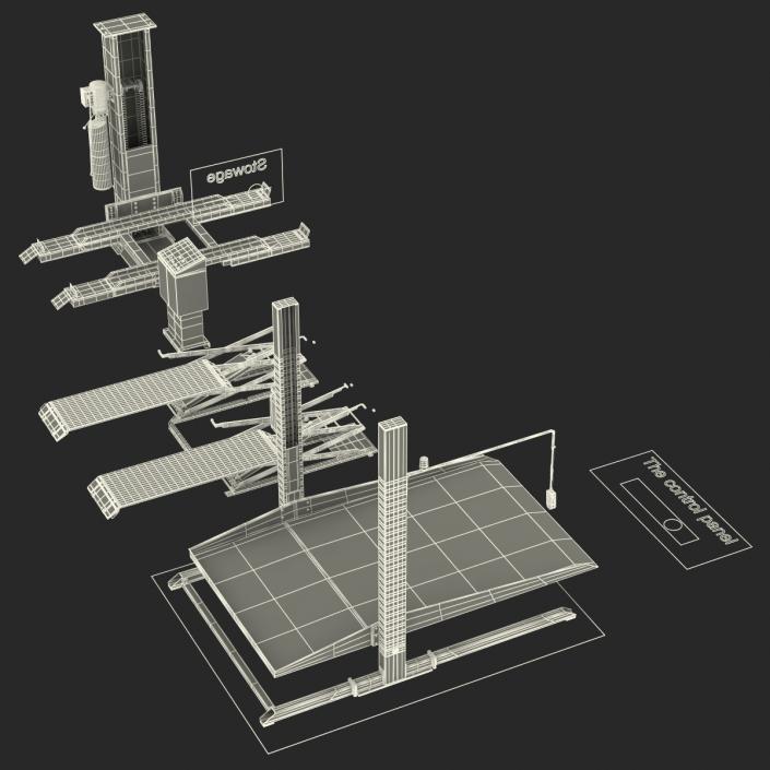 Car Lifts Rigged Collection 3D