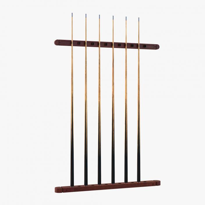 Billiard Cue Rack 3D