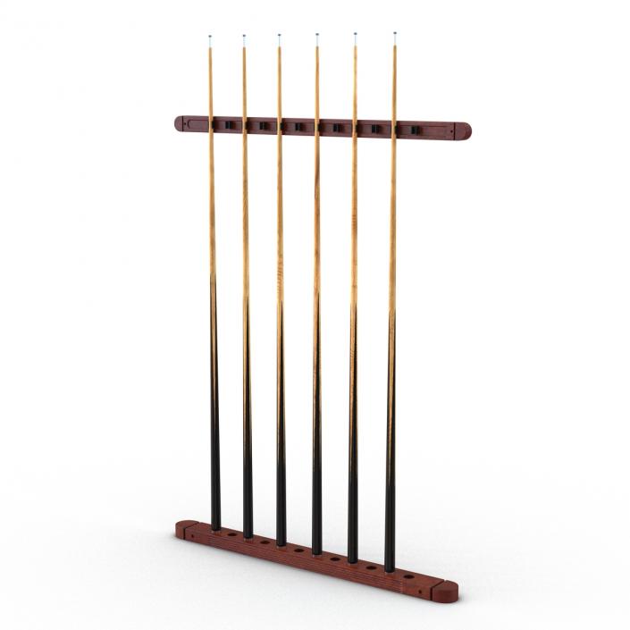 Billiard Cue Rack 3D