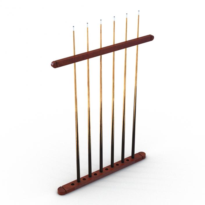 Billiard Cue Rack 3D