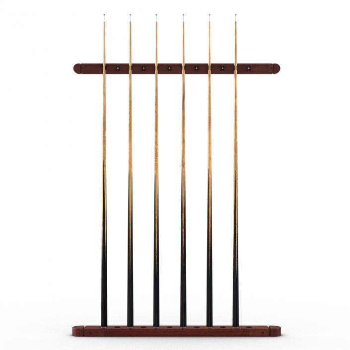 Billiard Cue Rack 3D