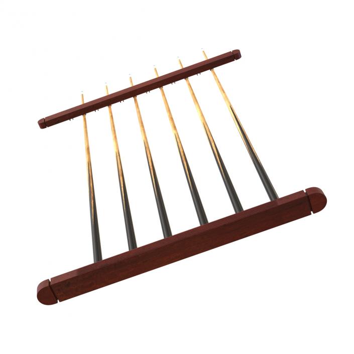 Billiard Cue Rack 3D