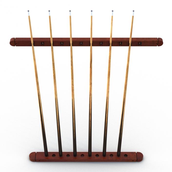 Billiard Cue Rack 3D