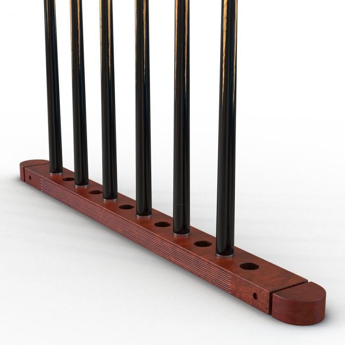 Billiard Cue Rack 3D