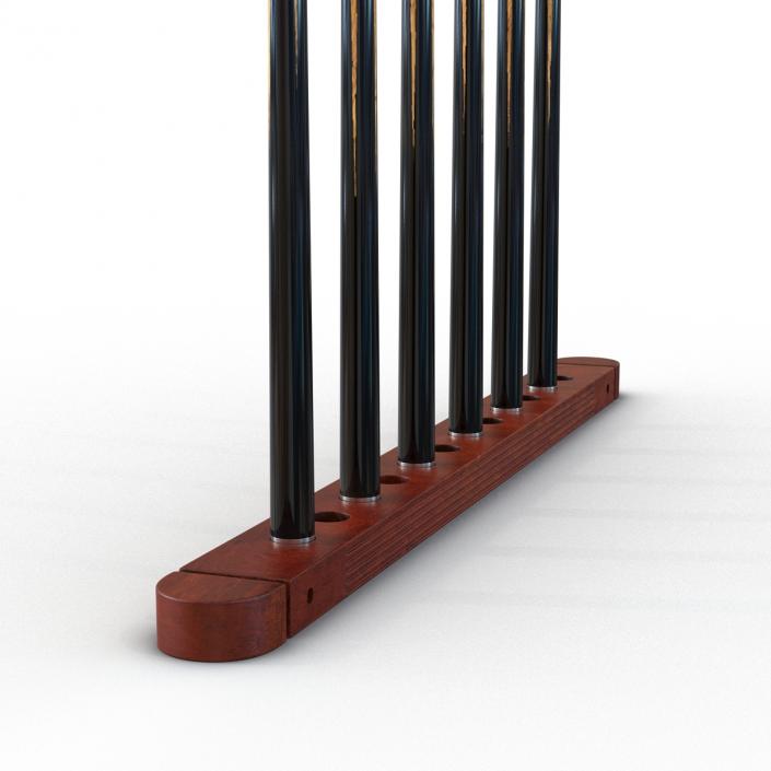 Billiard Cue Rack 3D