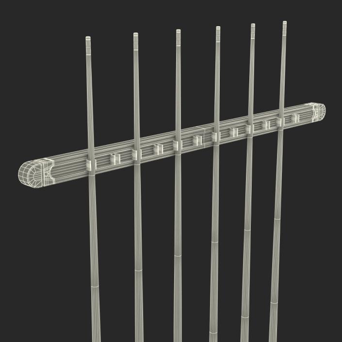 Billiard Cue Rack 3D