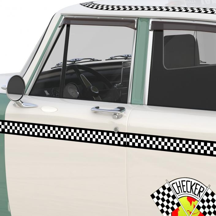 3D Checker Taxicab 1982 Simple Interior