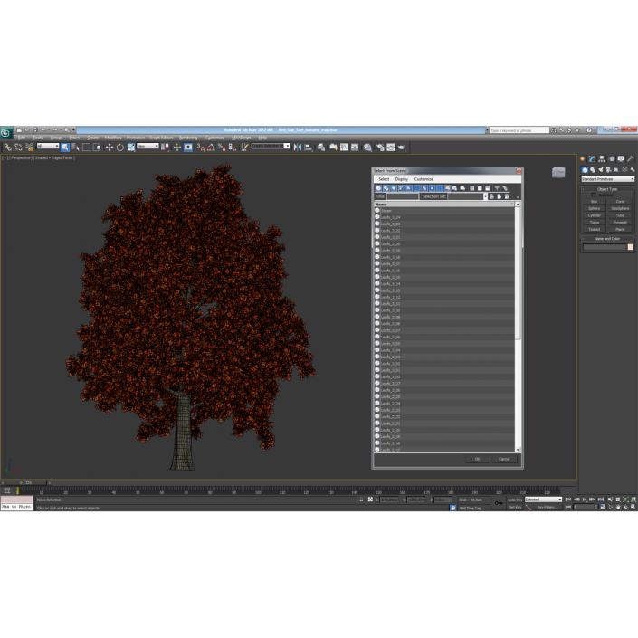 Red Oak Tree Autumn 3D model