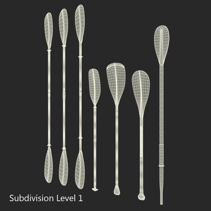 3D Paddles Collection model