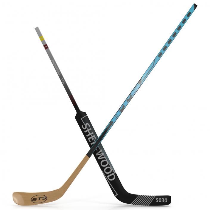 Hockey Sticks Collection 3D model