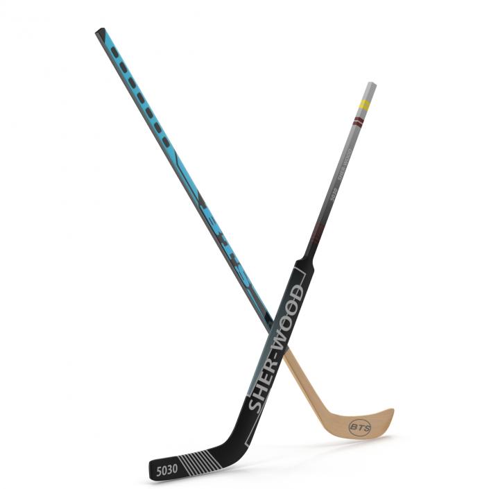 Hockey Sticks Collection 3D model