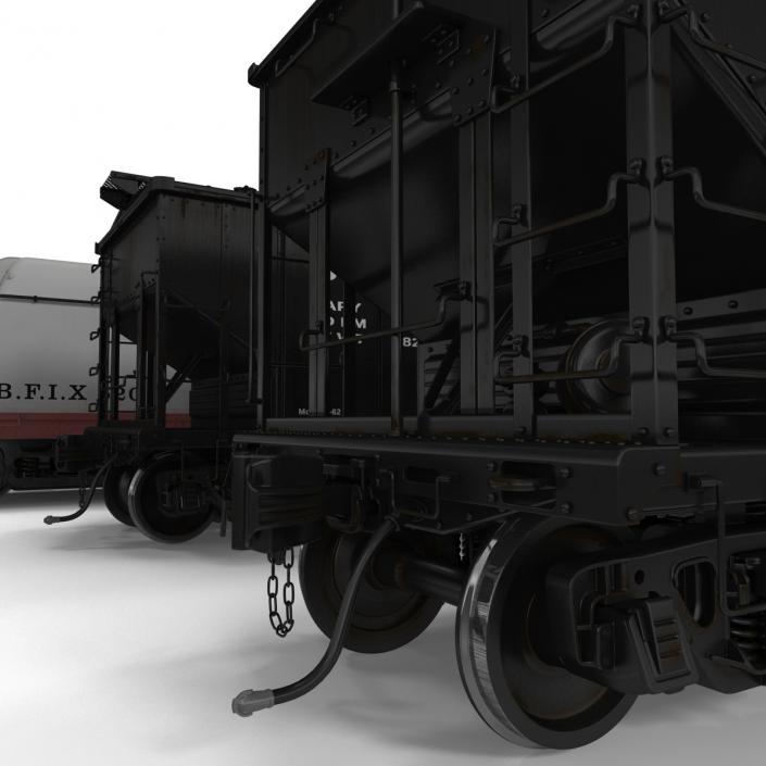 3D model Railroad Industrial Cars Collection