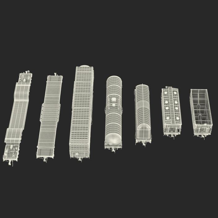 3D model Railroad Industrial Cars Collection