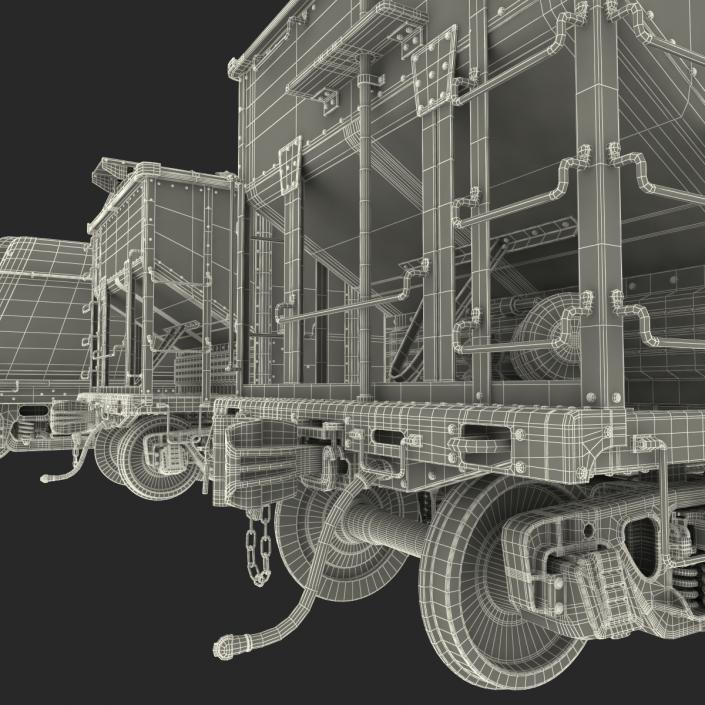 3D model Railroad Industrial Cars Collection