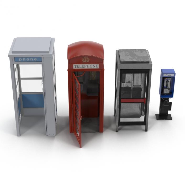 Public Phones Collection 3D model