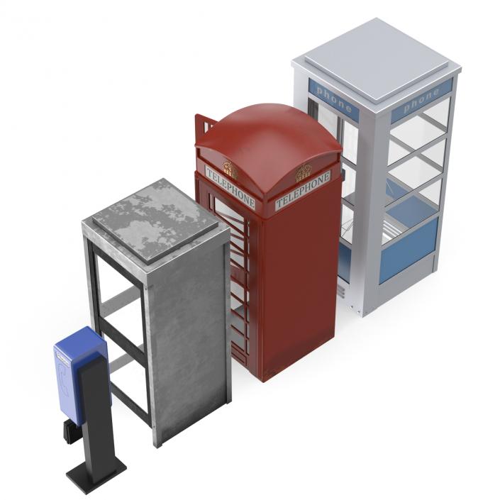 Public Phones Collection 3D model