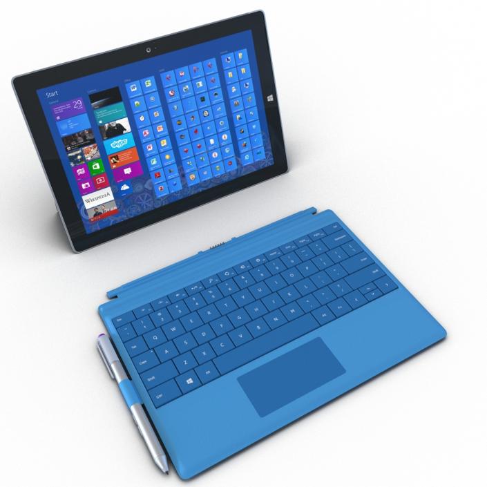 3D Microsoft Surface 3 Rigged