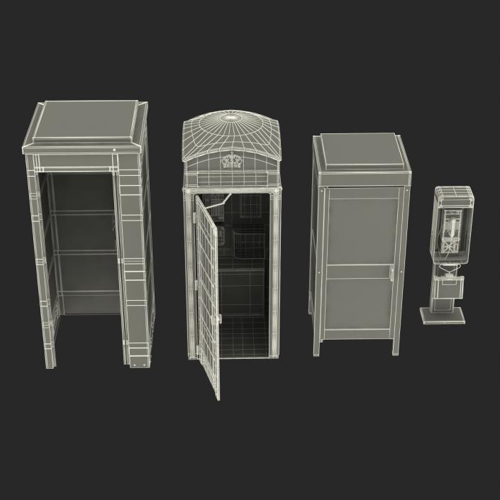 Public Phones Collection 3D model