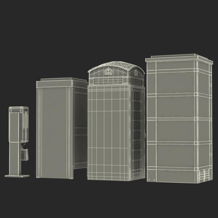 Public Phones Collection 3D model