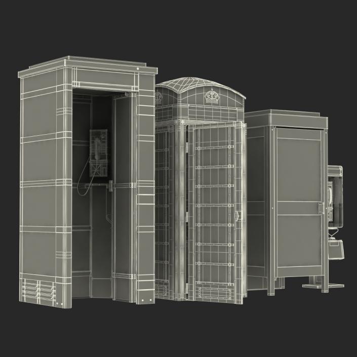 Public Phones Collection 3D model