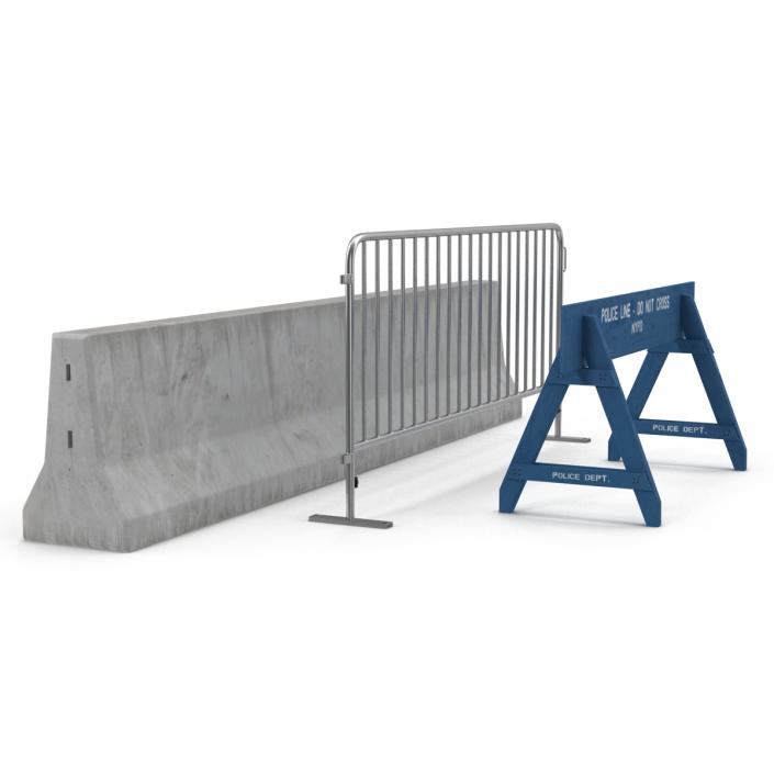 Road Barriers Collection 3D model