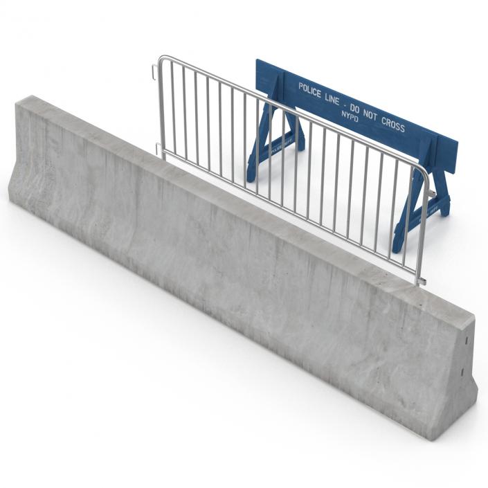 Road Barriers Collection 3D model