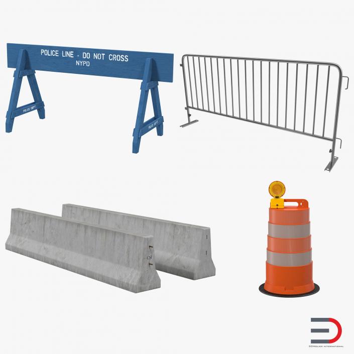 3D Road Barriers Collection 2