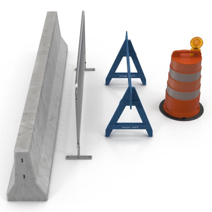 3D Road Barriers Collection 2