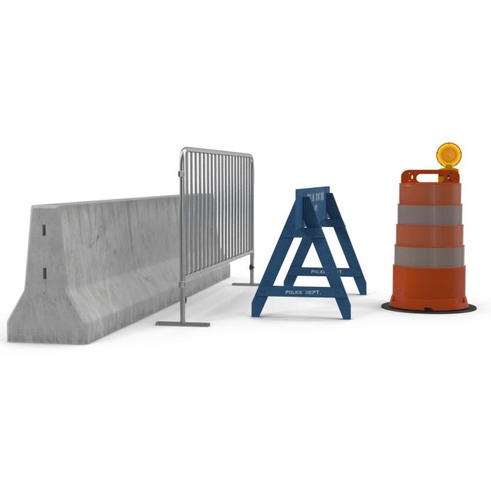 3D Road Barriers Collection 2