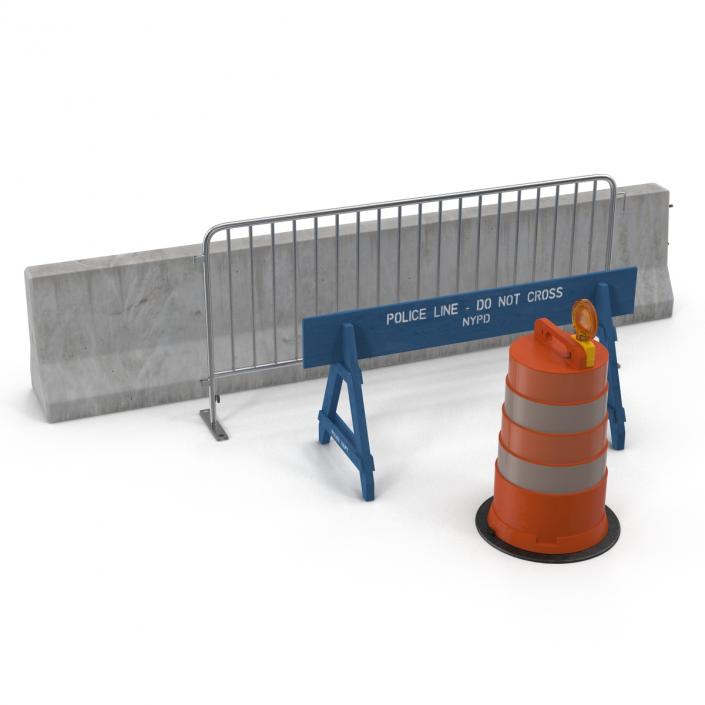 3D Road Barriers Collection 2