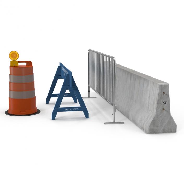 3D Road Barriers Collection 2