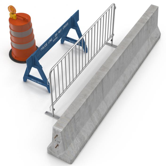 3D Road Barriers Collection 2