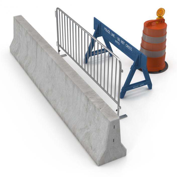 3D Road Barriers Collection 2