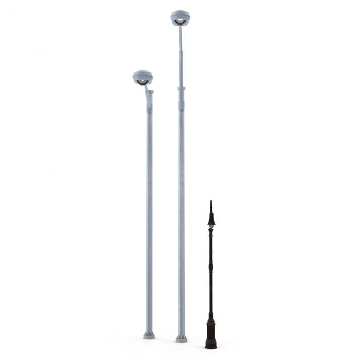 3D Street Lamps Collection model