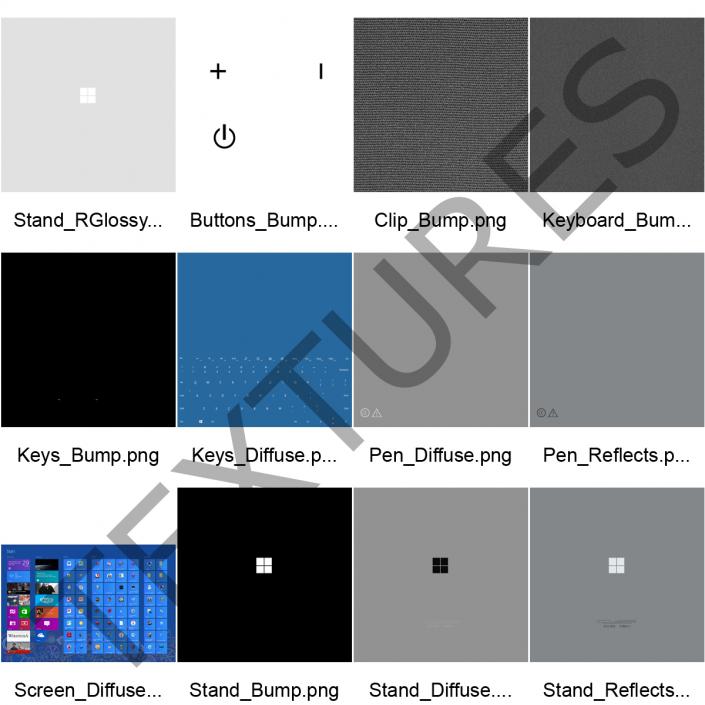 3D Microsoft Surface 3 Rigged