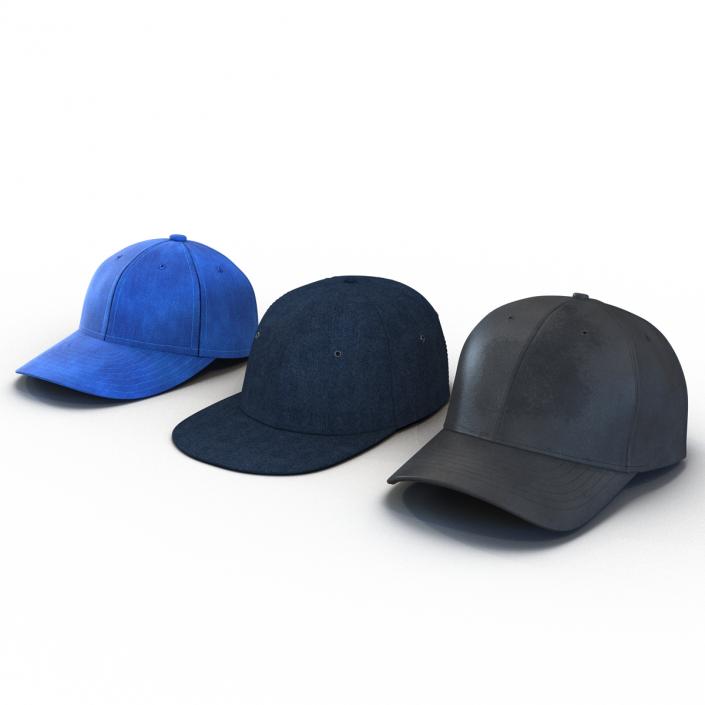 Baseball Hats Collection 3D model