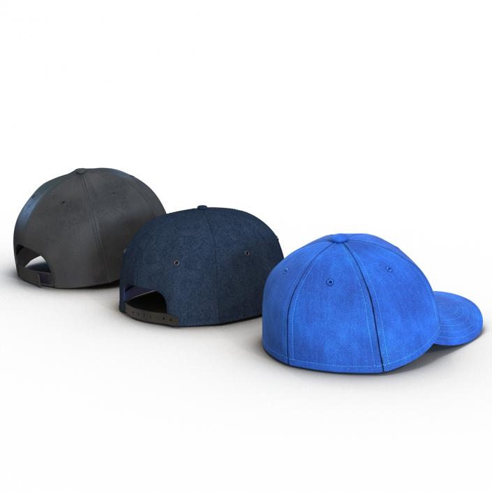 Baseball Hats Collection 3D model