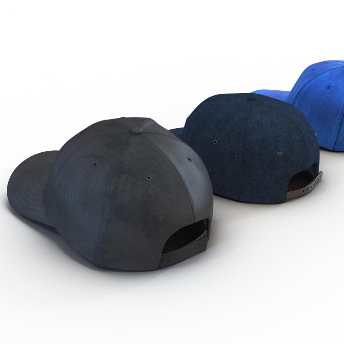 Baseball Hats Collection 3D model