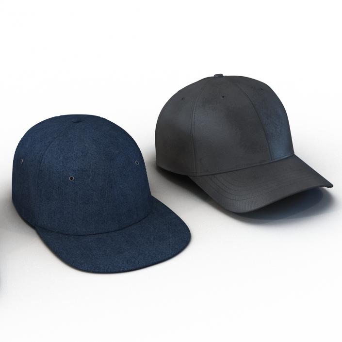 Baseball Hats Collection 3D model