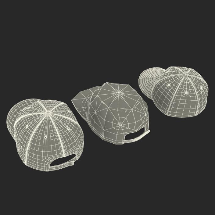 Baseball Hats Collection 3D model