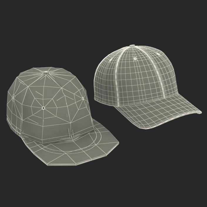 Baseball Hats Collection 3D model