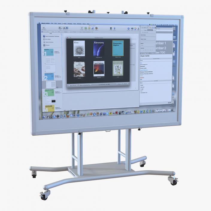 3D model Interactive Whiteboard Mobile Stand