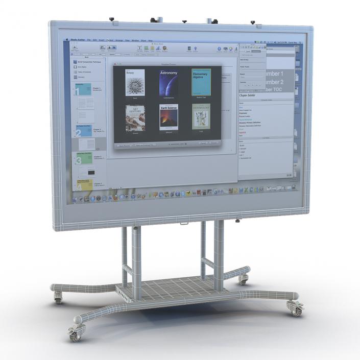 3D model Interactive Whiteboard Mobile Stand