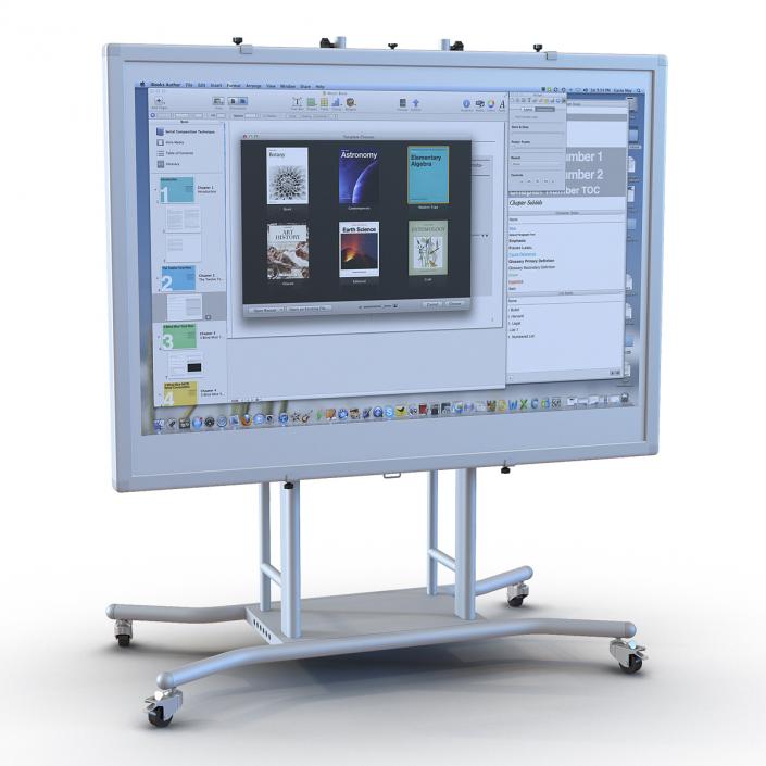 3D model Interactive Whiteboard Mobile Stand