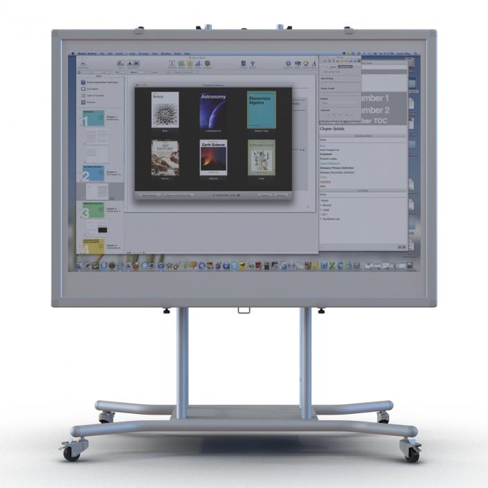 3D model Interactive Whiteboard Mobile Stand