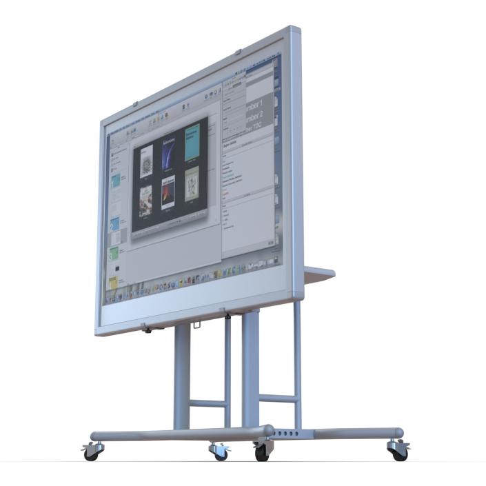 3D model Interactive Whiteboard Mobile Stand