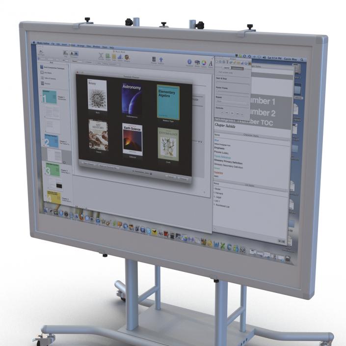 3D model Interactive Whiteboard Mobile Stand