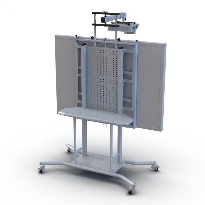 Interactive Whiteboard Mobile Stand Set 3D model