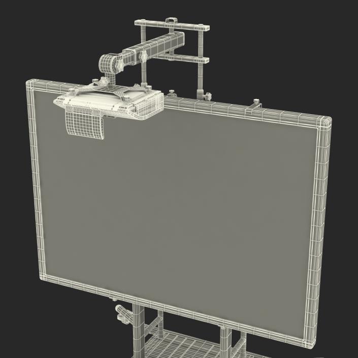 Interactive Whiteboard Mobile Stand Set 3D model