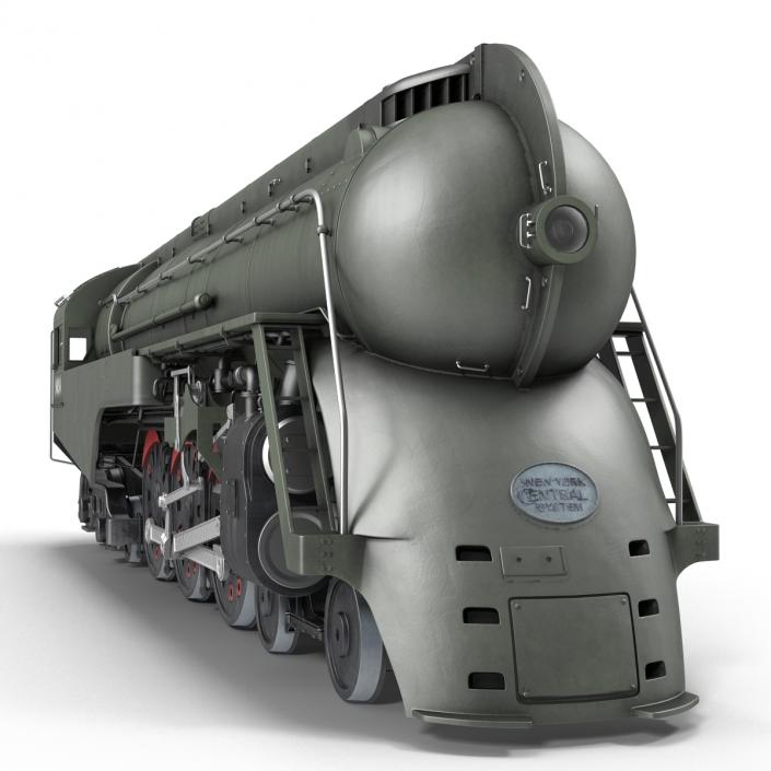 3D NYC Dreyfuss Hudson Steam Locomotive